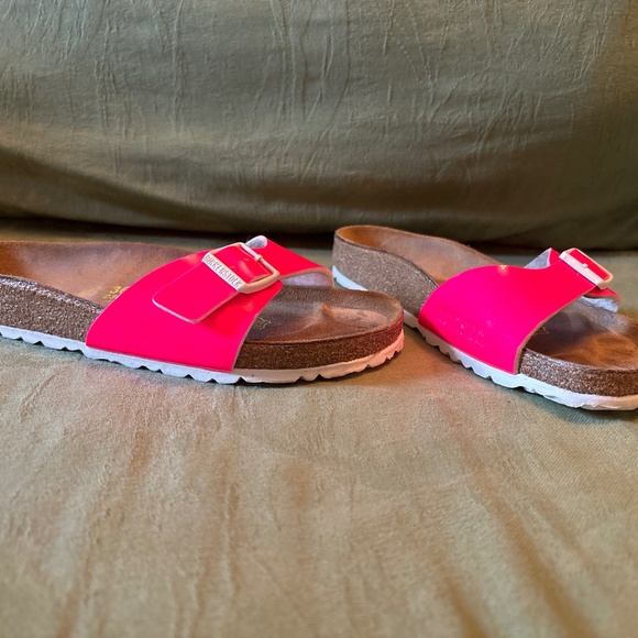 Birkenstock Women’s Vegan Madrid Neon Pink - Picture 1 of 9